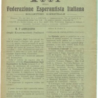 Atti della Federazione Esperantista Italiana (n° 1, anno 1)